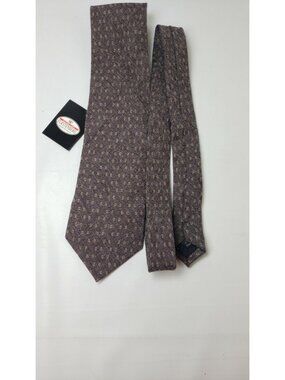 Egon Von Furstenberg Silk Tie Made in Italy New With Tag Geometric Design